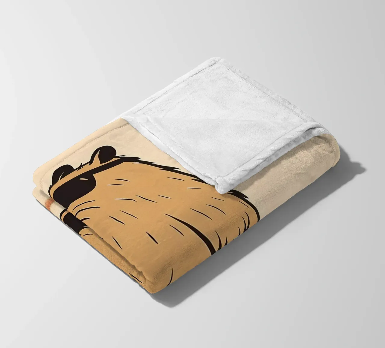 Mantenere la calma, in stile Capybara coperta in pile da KANESYAARTS