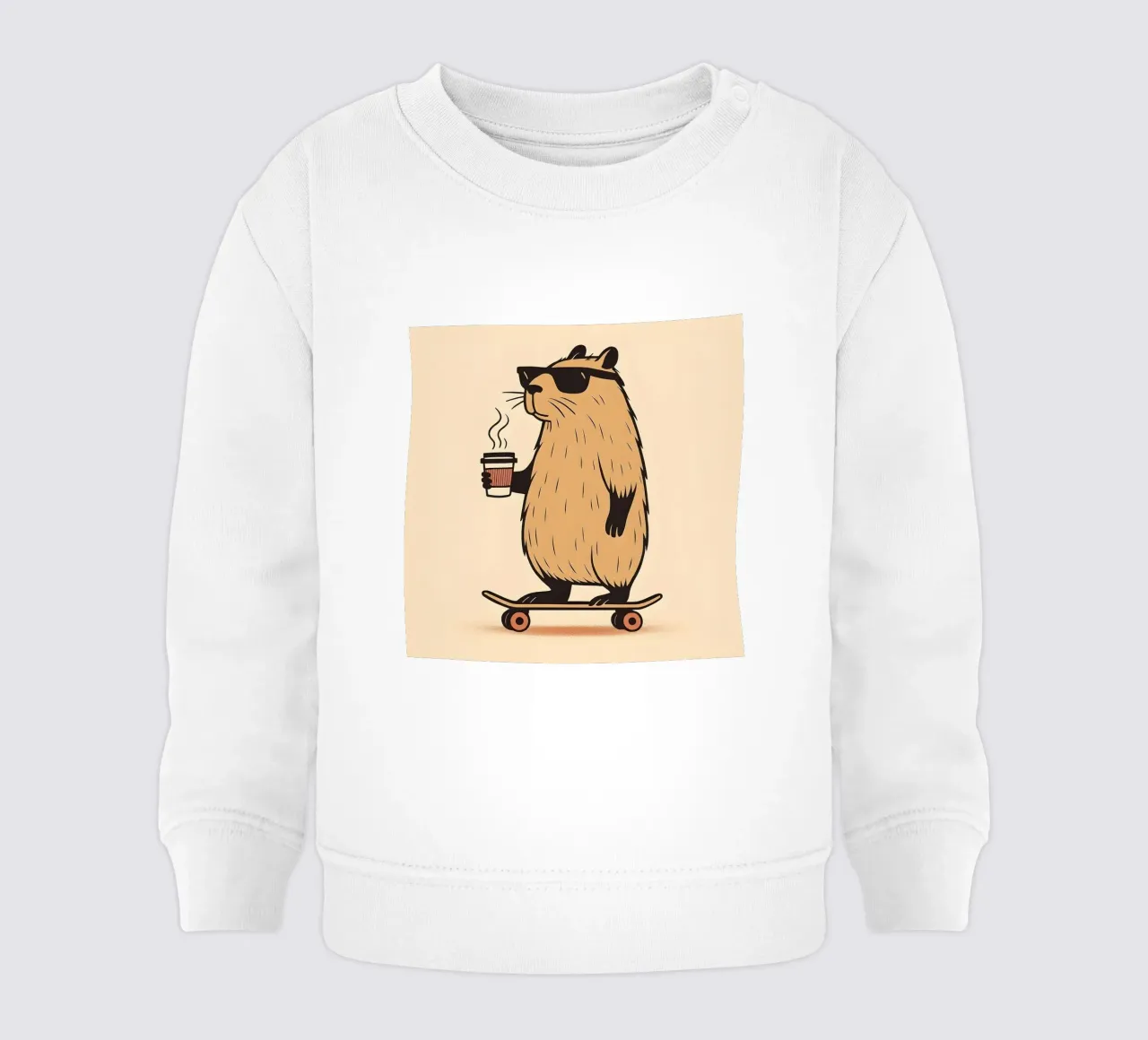 Mantenere la calma, in stile Capybara felpa neonato da KANESYAARTS