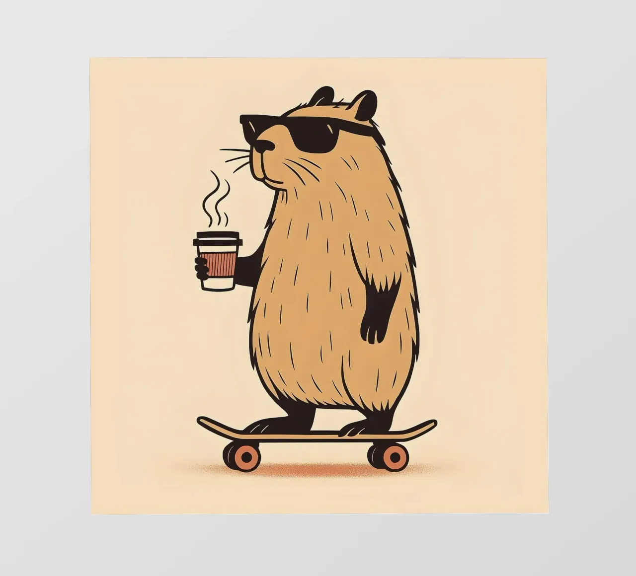 Mantenere la calma, in stile Capybara telo in pvc da KANESYAARTS