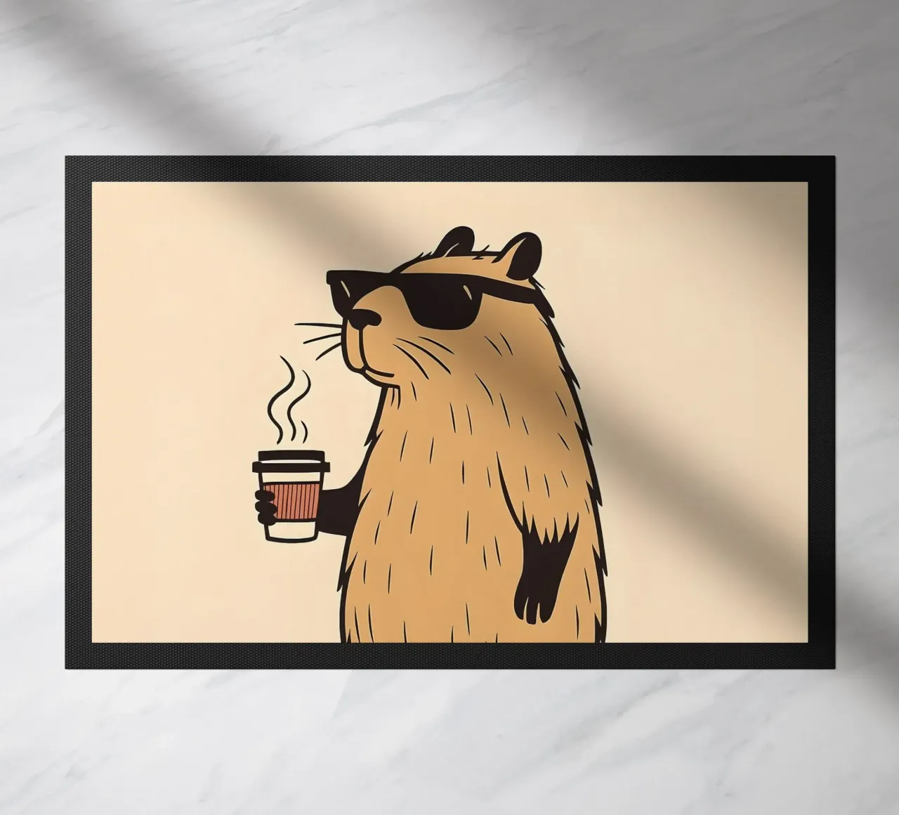 Mantenere la calma, in stile Capybara zerbino da KANESYAARTS