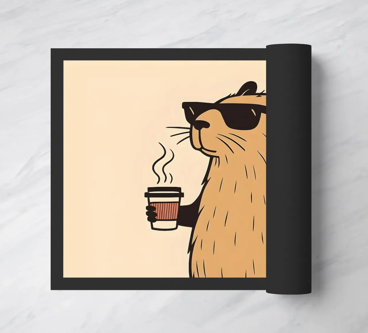 Mantenere la calma, in stile Capybara zerbino da KANESYAARTS