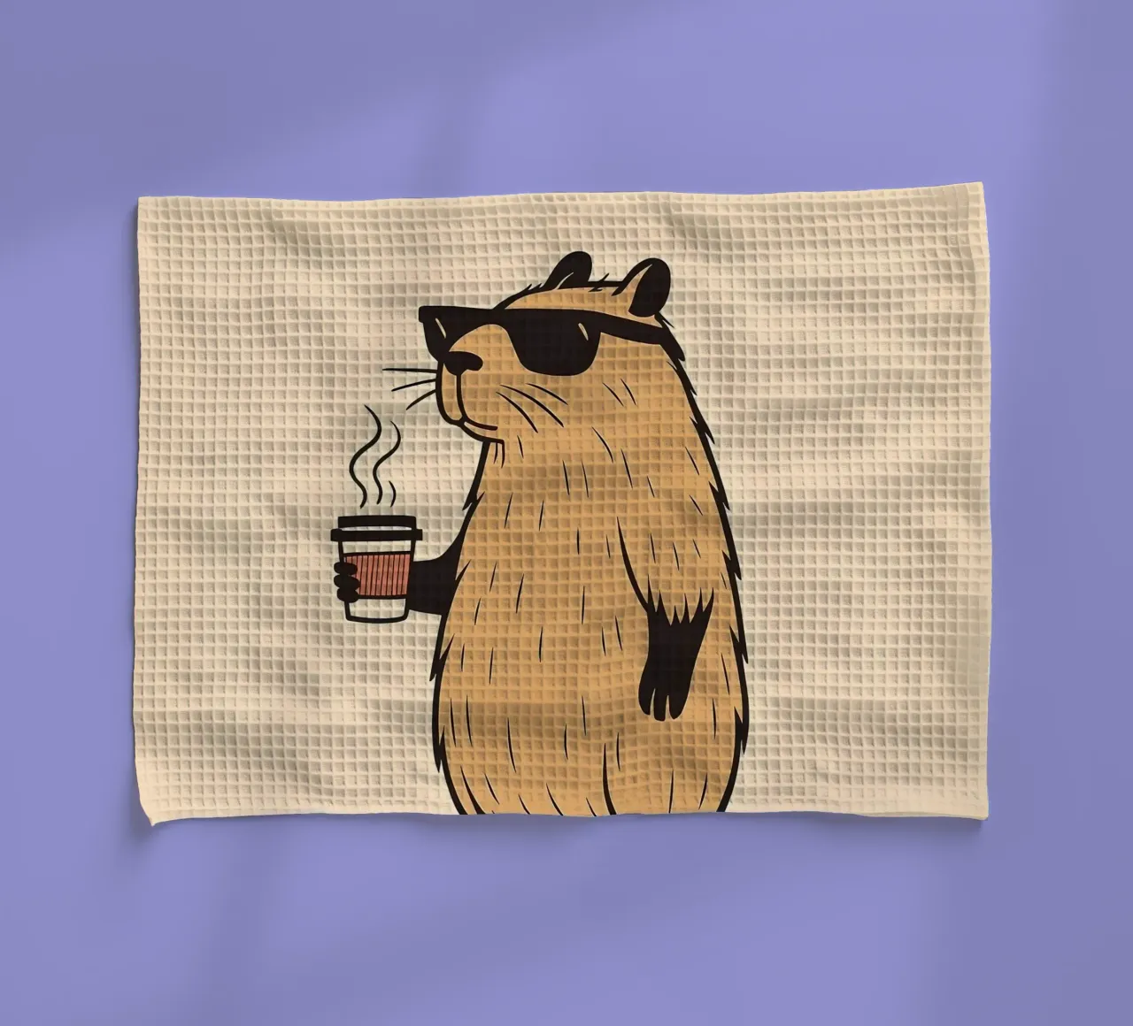 Mantenere la calma, in stile Capybara canovaccio da cucina da KANESYAARTS
