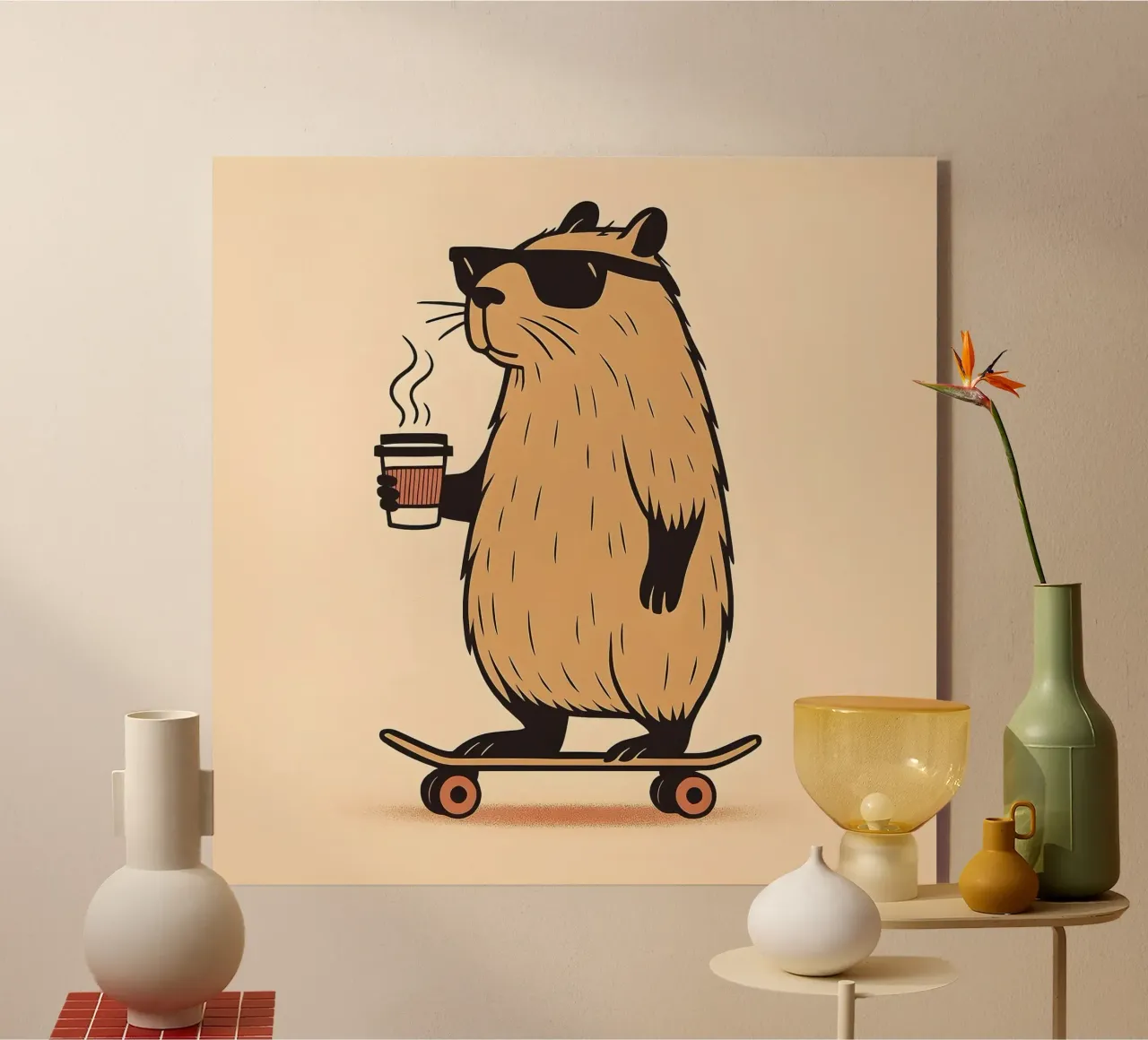 Mantenere la calma, in stile Capybara plexiglass da KANESYAARTS