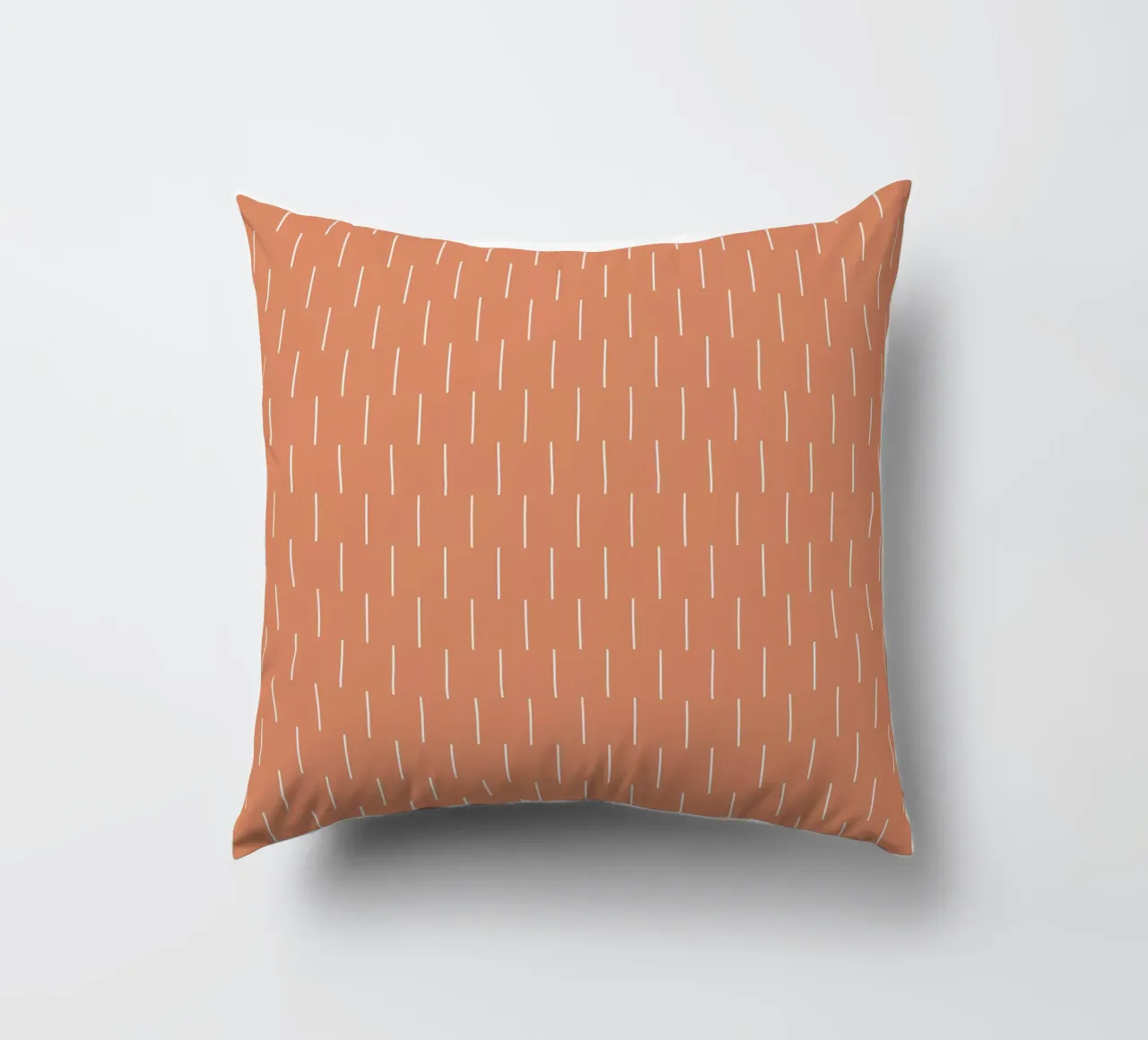 Linee minimaliste Basic Scandi Chic | Bianco su Arancione Terracotta cuscino da Beauty in Simplicity