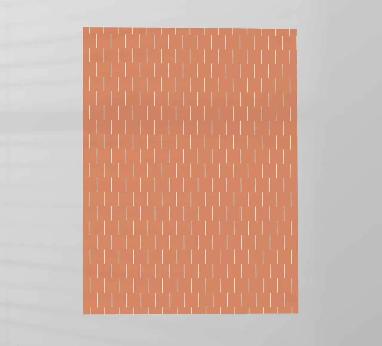 Linee minimaliste Basic Scandi Chic | Bianco su Arancione Terracotta pellicola backlit da Beauty in Simplicity