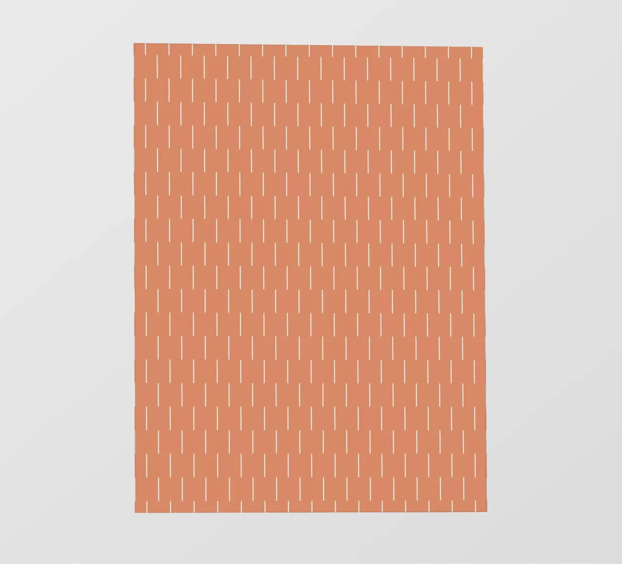 Linee minimaliste Basic Scandi Chic | Bianco su Arancione Terracotta telo in pvc da Beauty in Simplicity