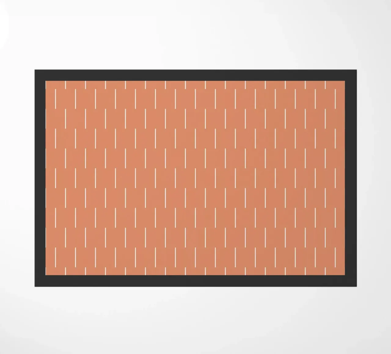 Linee minimaliste Basic Scandi Chic | Bianco su Arancione Terracotta zerbino da Beauty in Simplicity