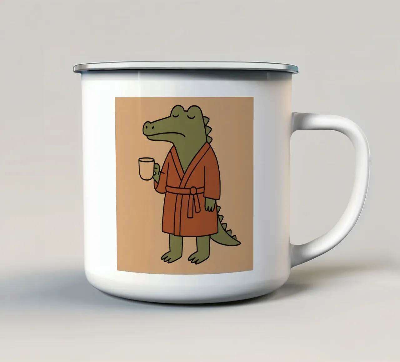 Non parlare prima del caffè tazza in smalto da KANESYAARTS