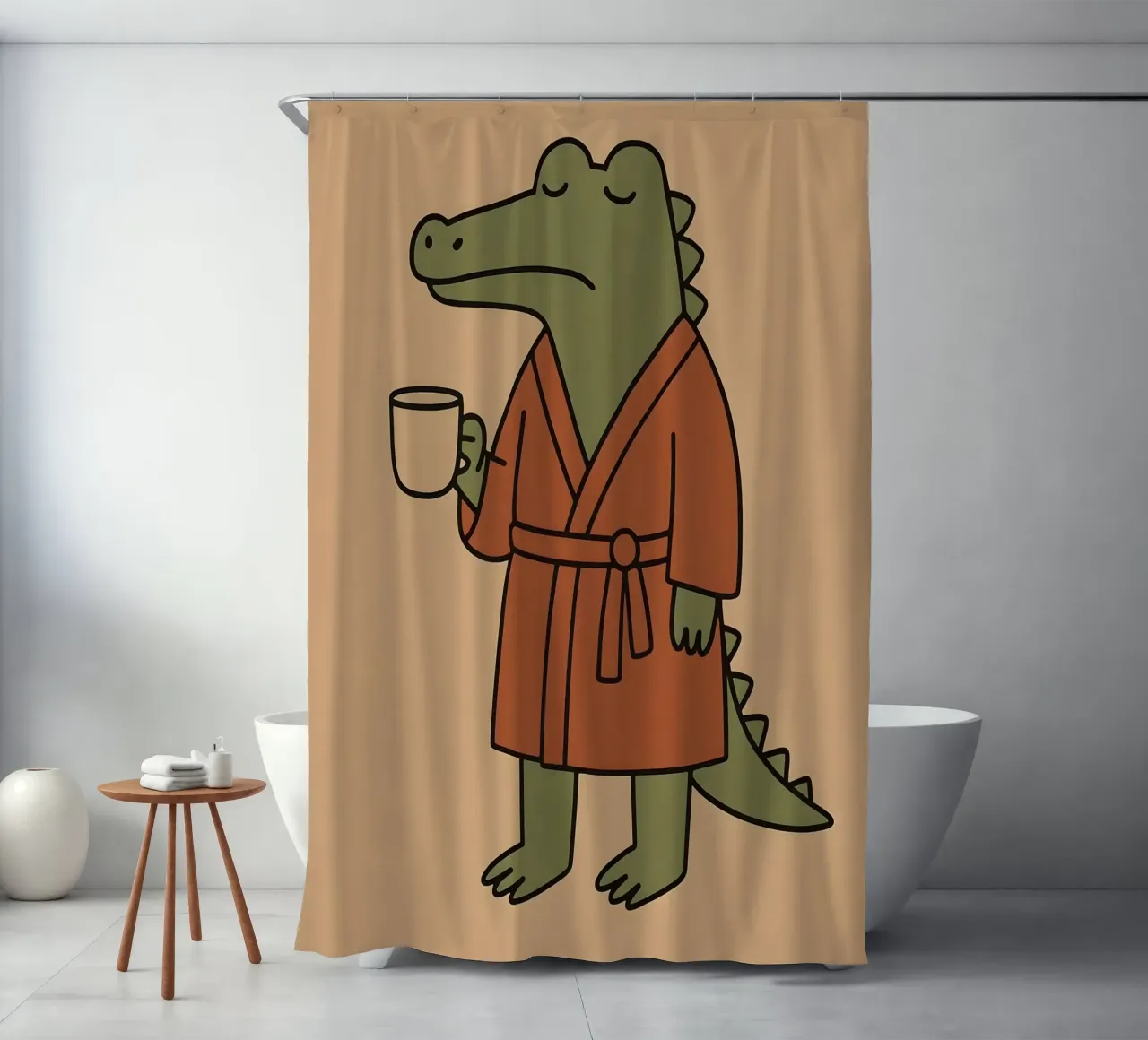 Non parlare prima del caffè tenda da doccia da KANESYAARTS
