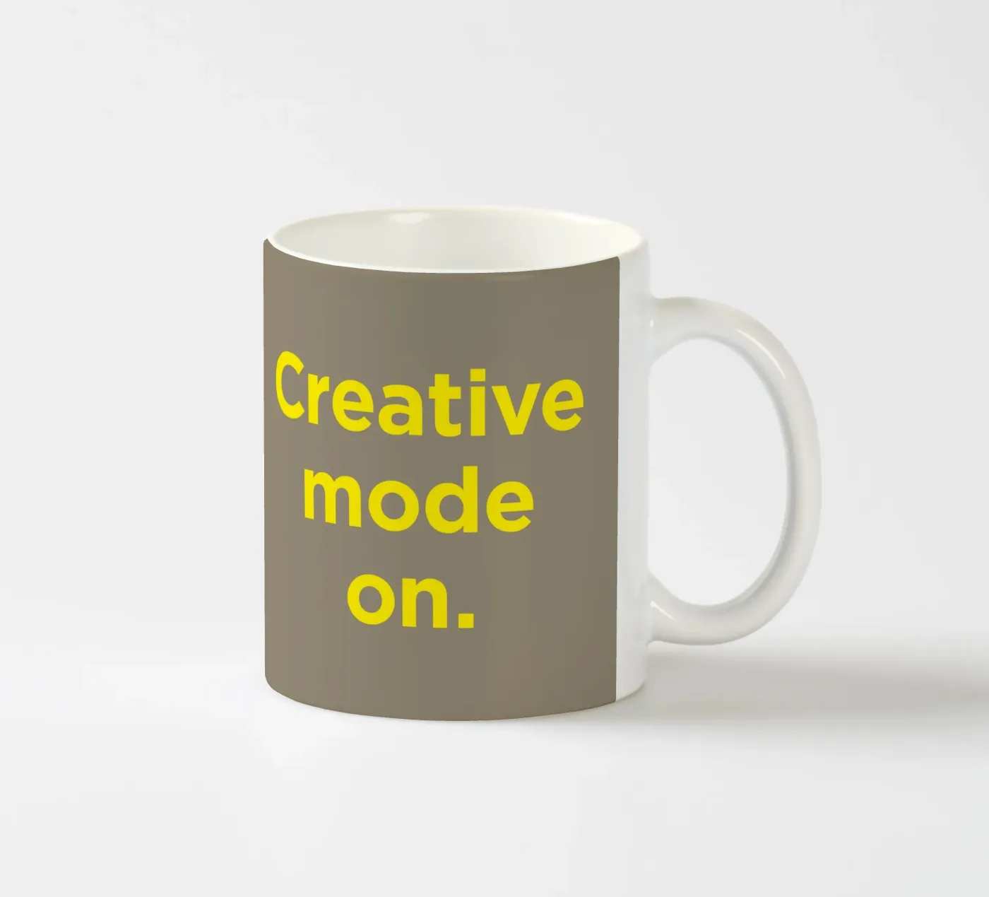 Creative mode on. ceramic mug by Art Fart