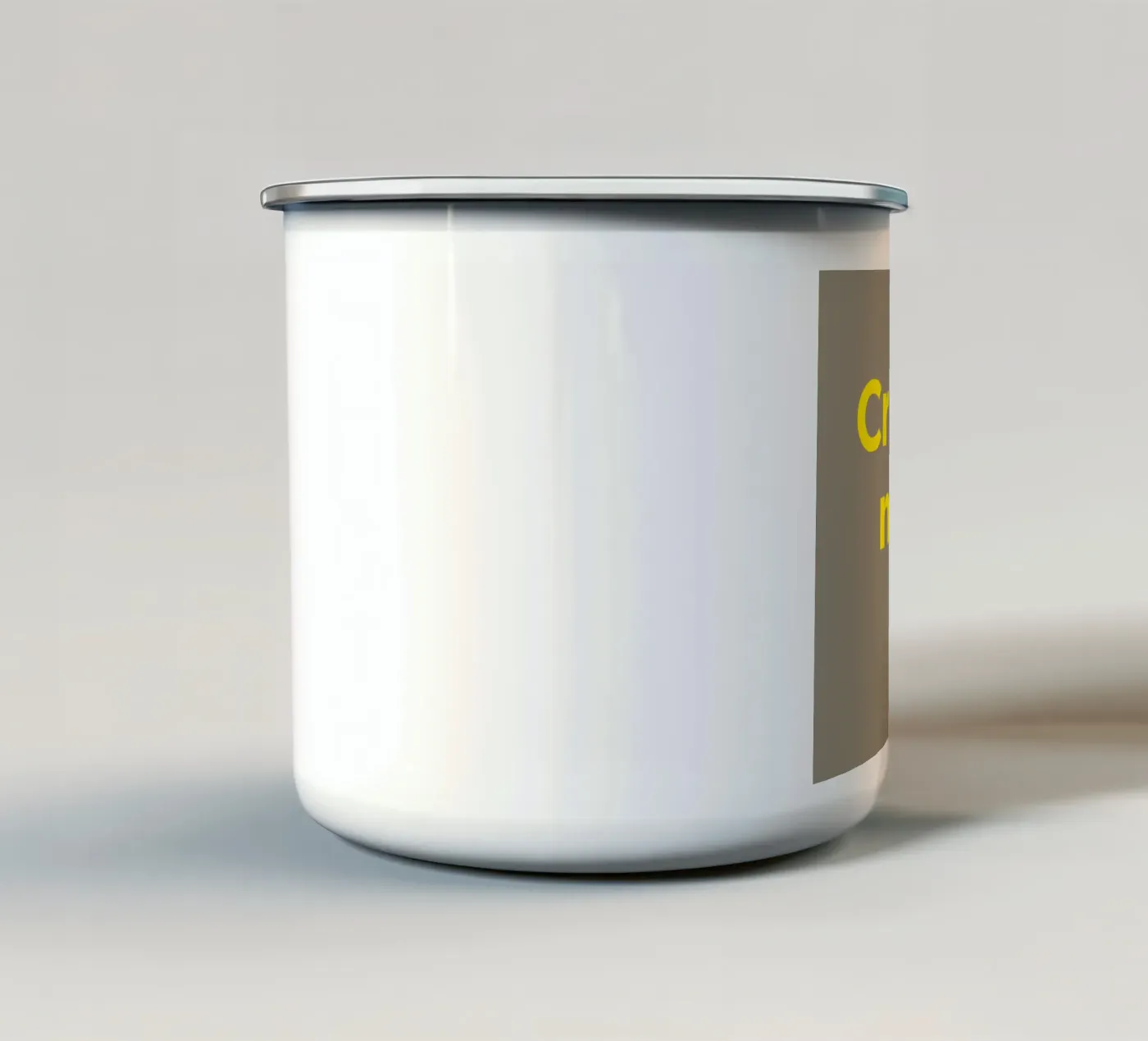 Creative mode on. enamel mug by Art Fart