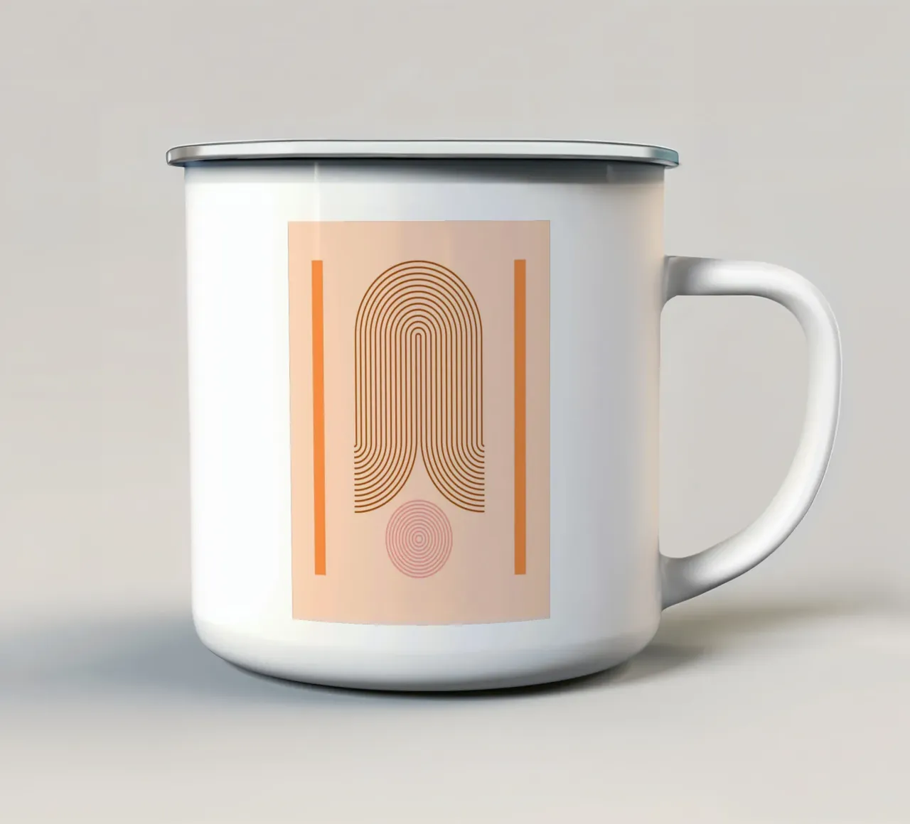 balance line curve tazza in smalto da Creaton