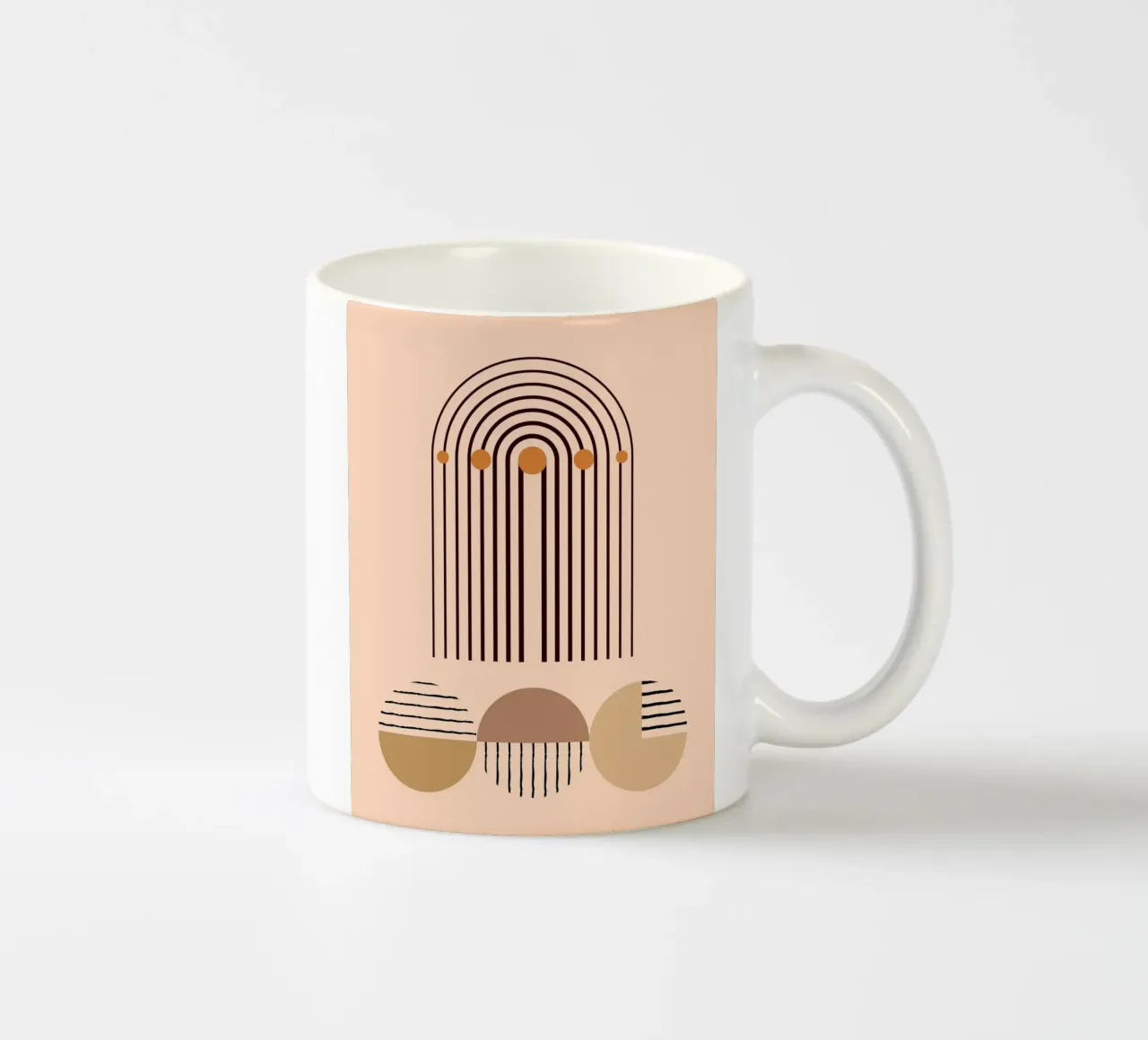 window line circle tazza in ceramica da Creaton