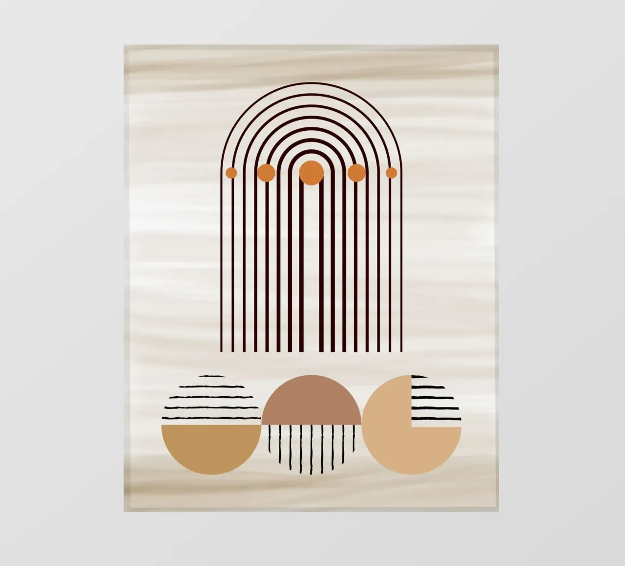 window line circle in brown telo in pvc da Creaton