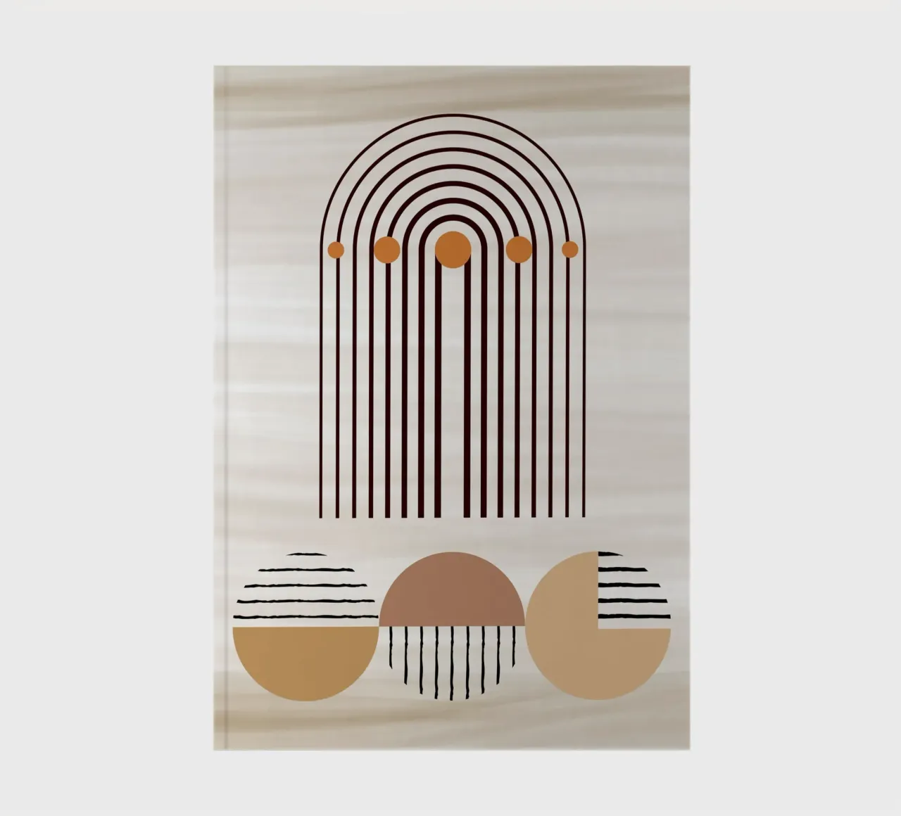 window line circle in brown notebook by Creaton