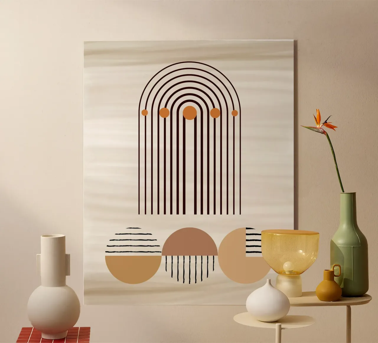 window line circle in brown plexiglass da Creaton