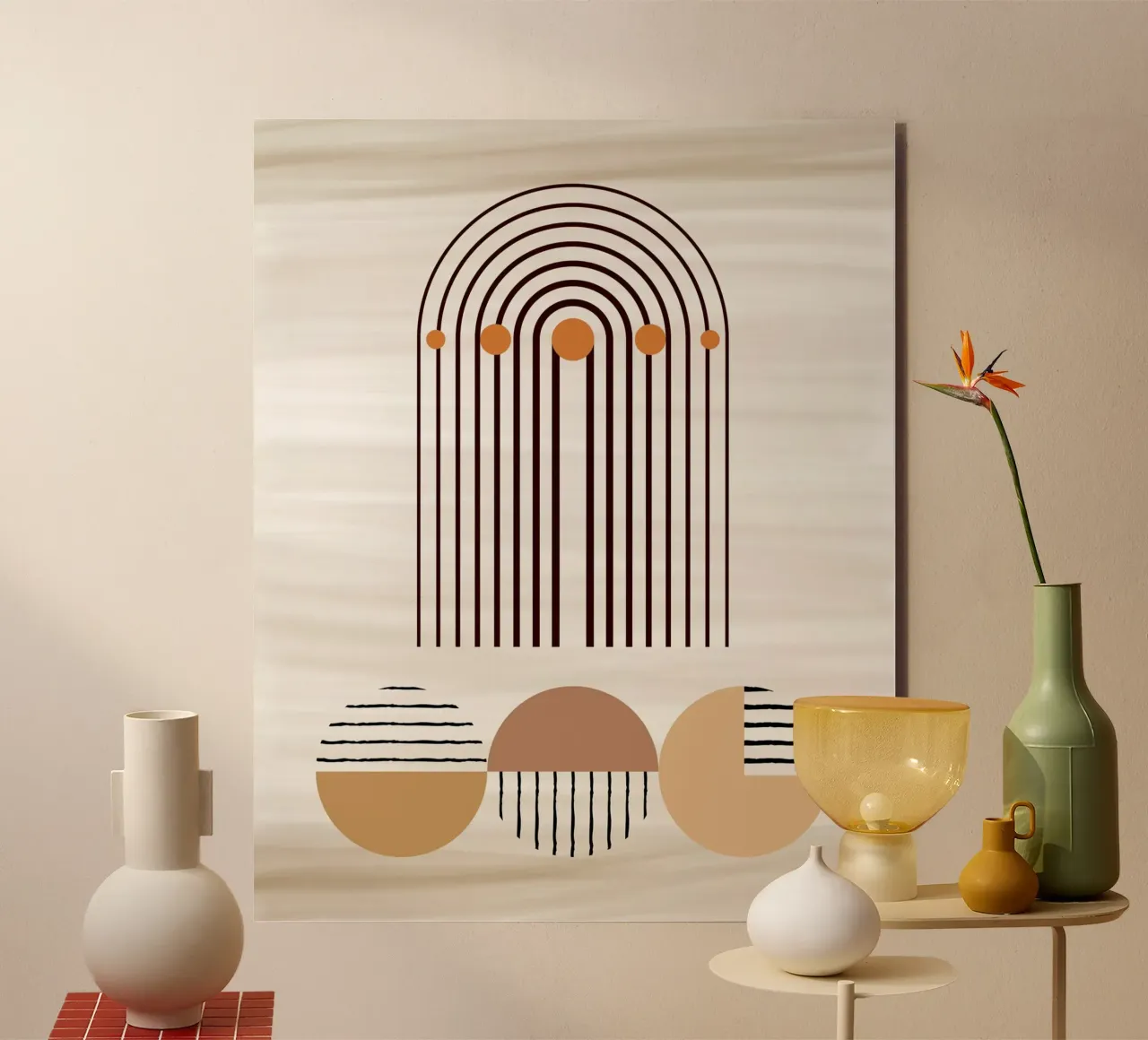 window line circle in brown alluminio dibond da Creaton