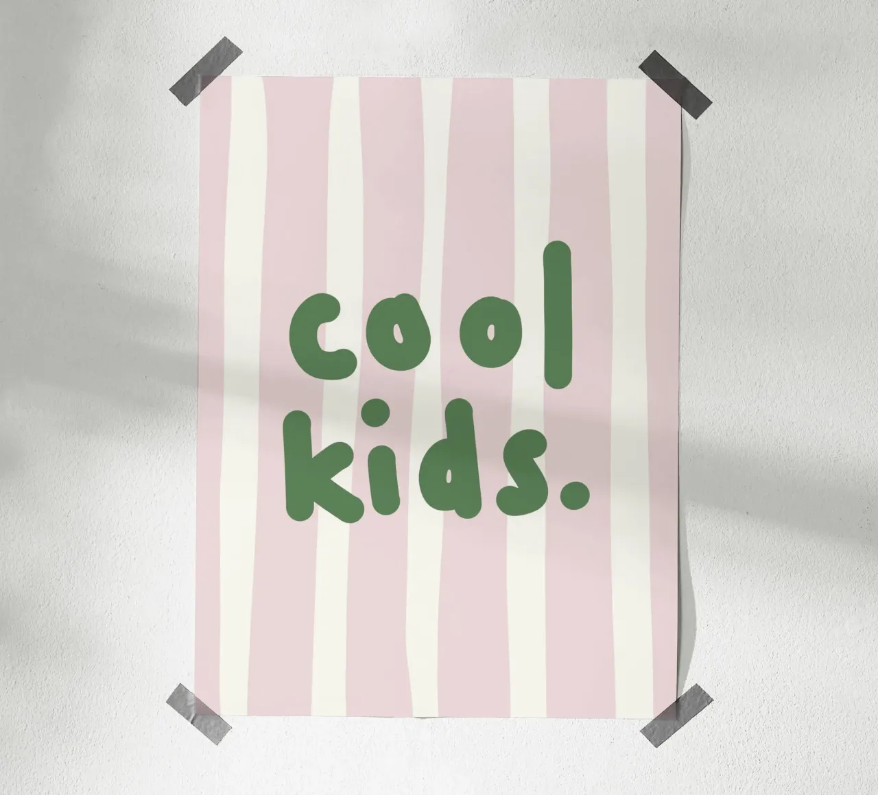 Cool kids green poster by we line studio - design