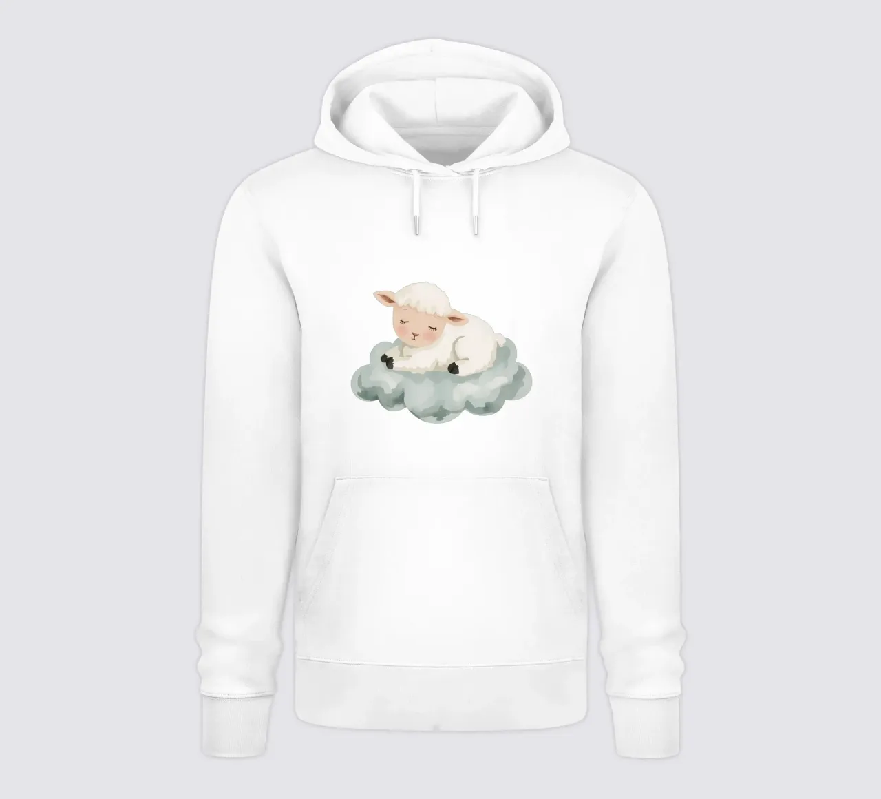 Agnello che dorme su una nuvola felpa con cappuccio da DesignDoodle
