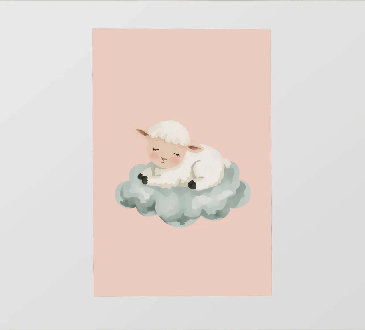 Agnello che dorme su una nuvola pellicola backlit da DesignDoodle