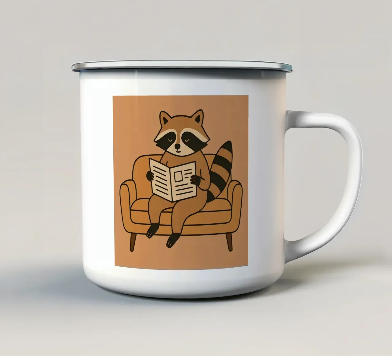 Il bandito colto tazza in smalto da KANESYAARTS