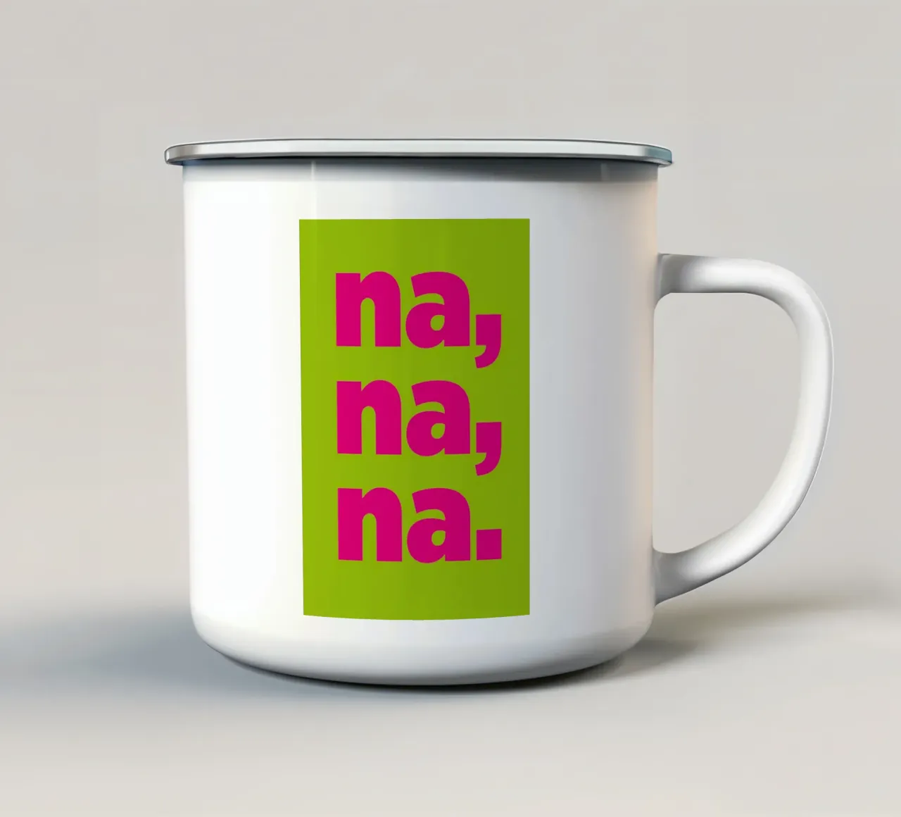 Na, na, na. tazza in smalto da Art Fart