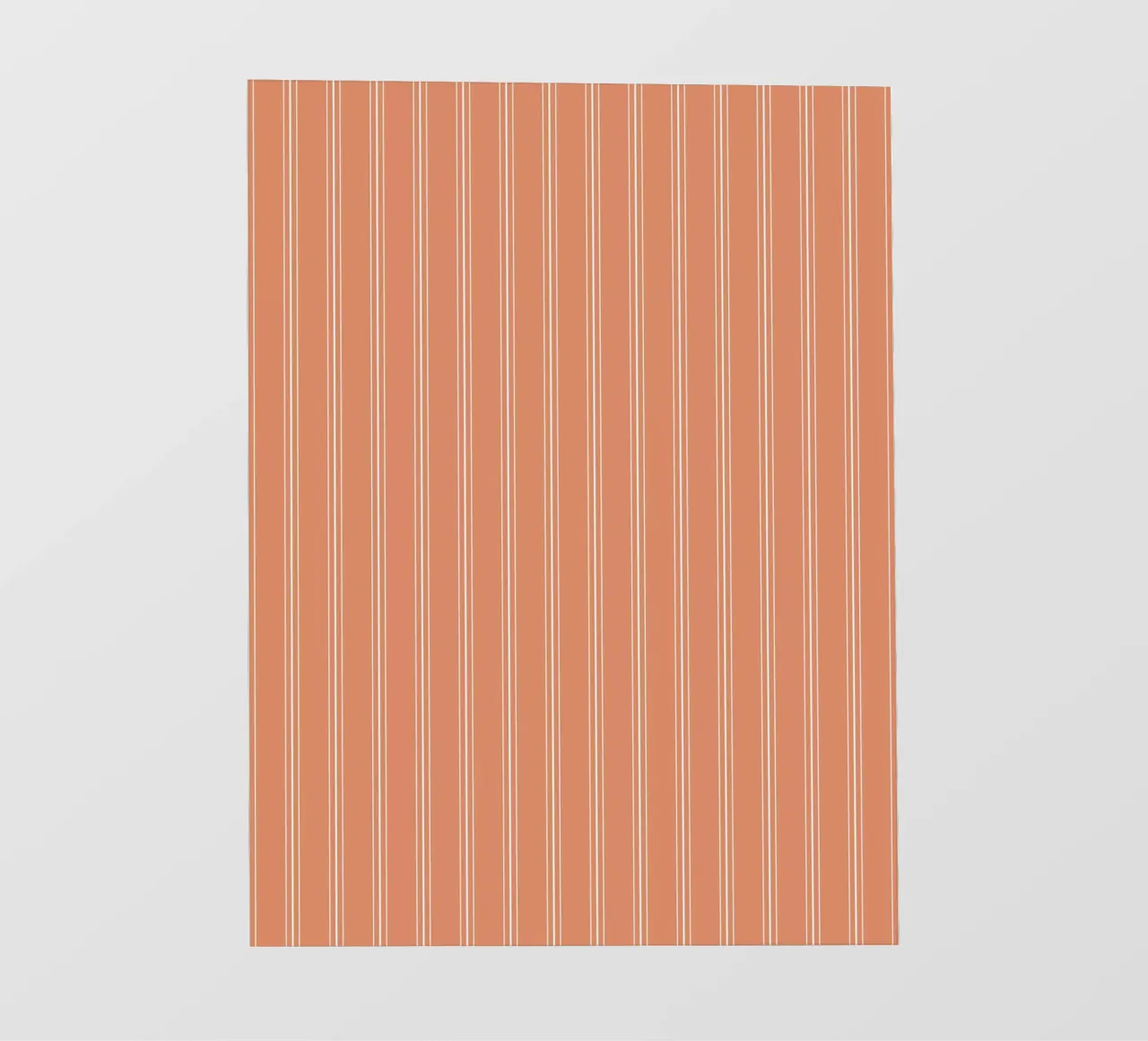 Classico scandinavo a strisce miste | Bianco su terracotta Ora telo in pvc da Beauty in Simplicity