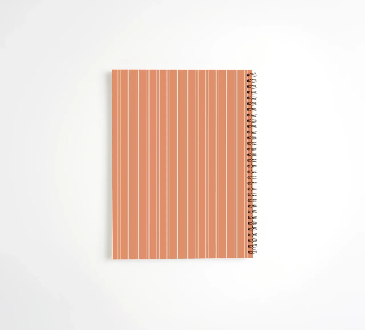 Classico scandinavo a strisce miste | Bianco su terracotta Ora diario ad anelli da Beauty in Simplicity