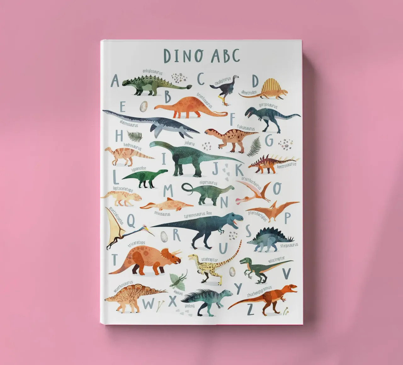 Dino ABC print notebook by MelisaArt