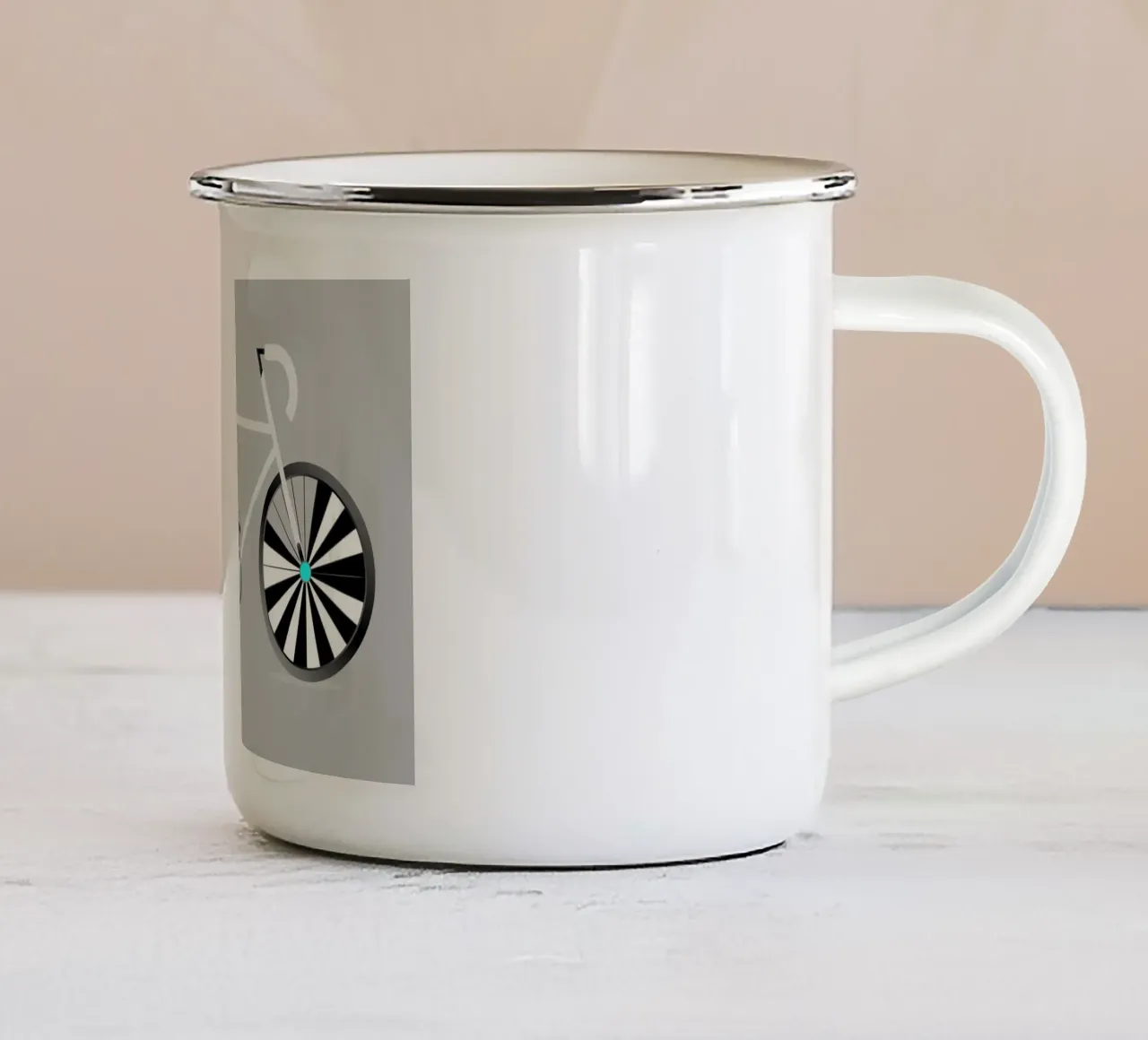 Illustrazione Fahrrad n. 2 tazza in smalto da BenCoStyle