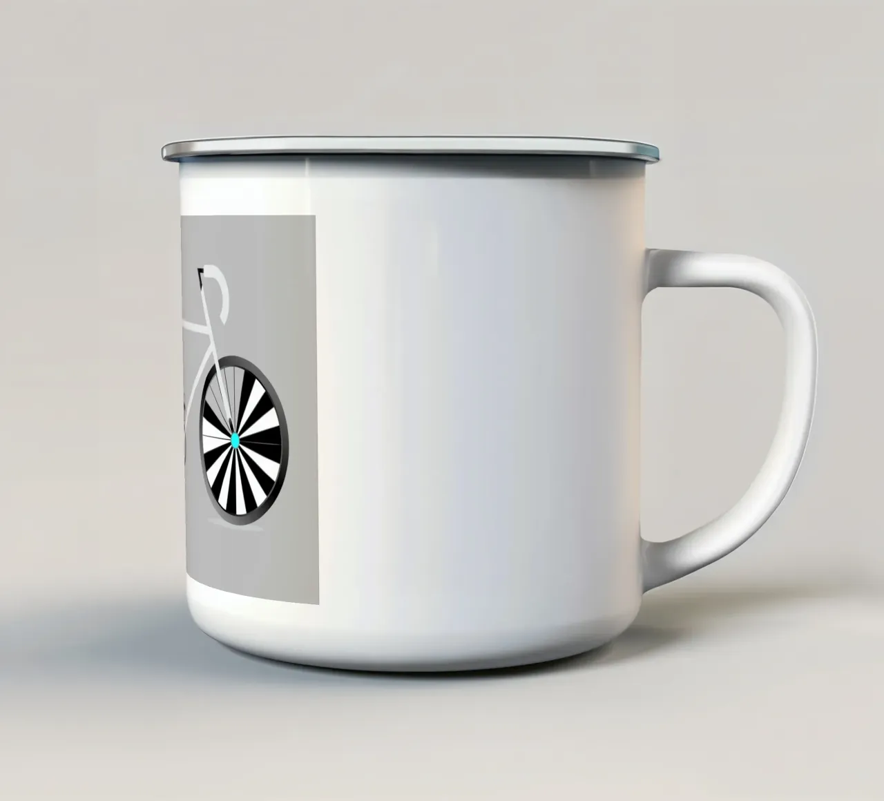 Illustrazione Fahrrad n. 2 tazza in smalto da BenCoStyle