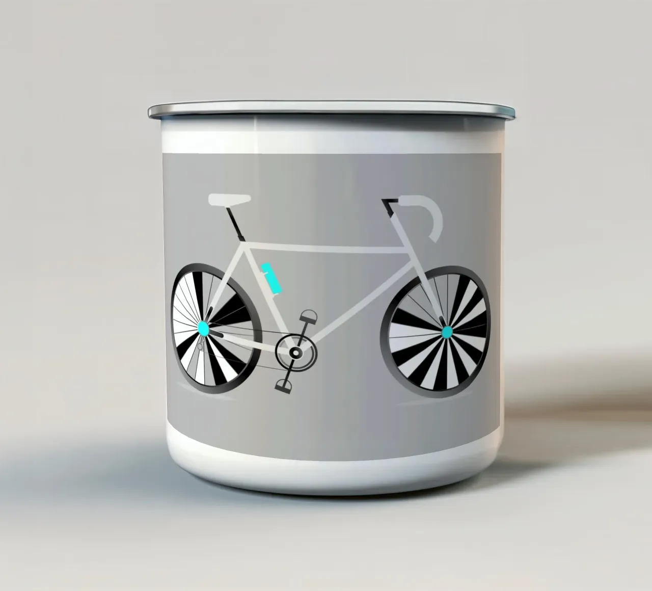 Illustrazione Fahrrad n. 2 tazza in smalto da BenCoStyle