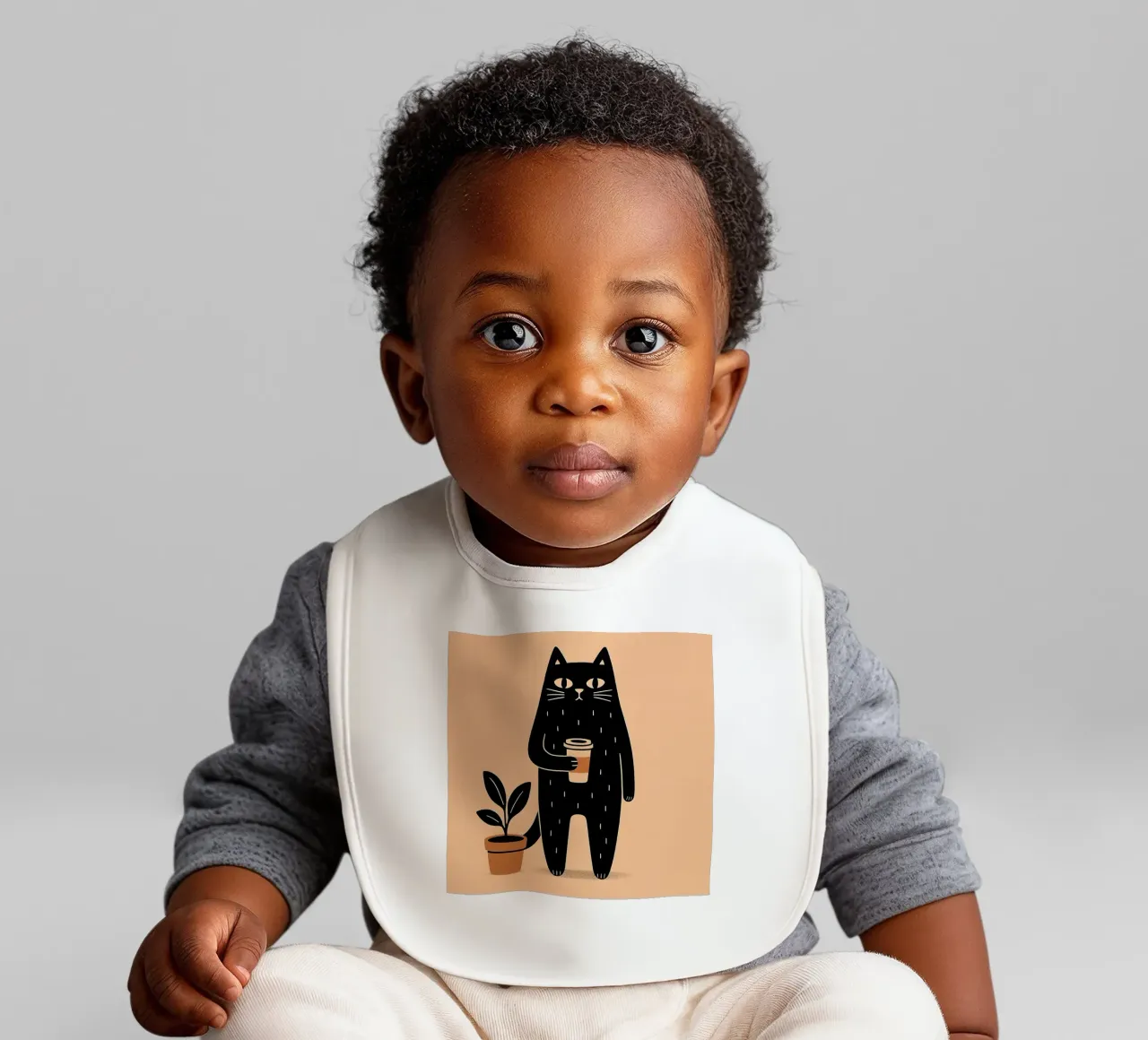 Caffè Meow-ning bavaglino da KANESYAARTS