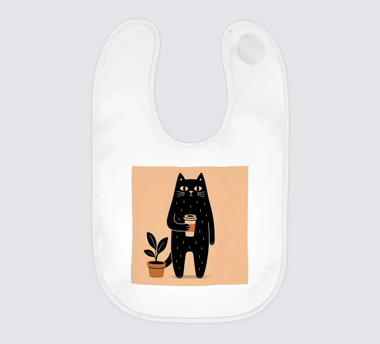 Caffè Meow-ning bavaglino da KANESYAARTS