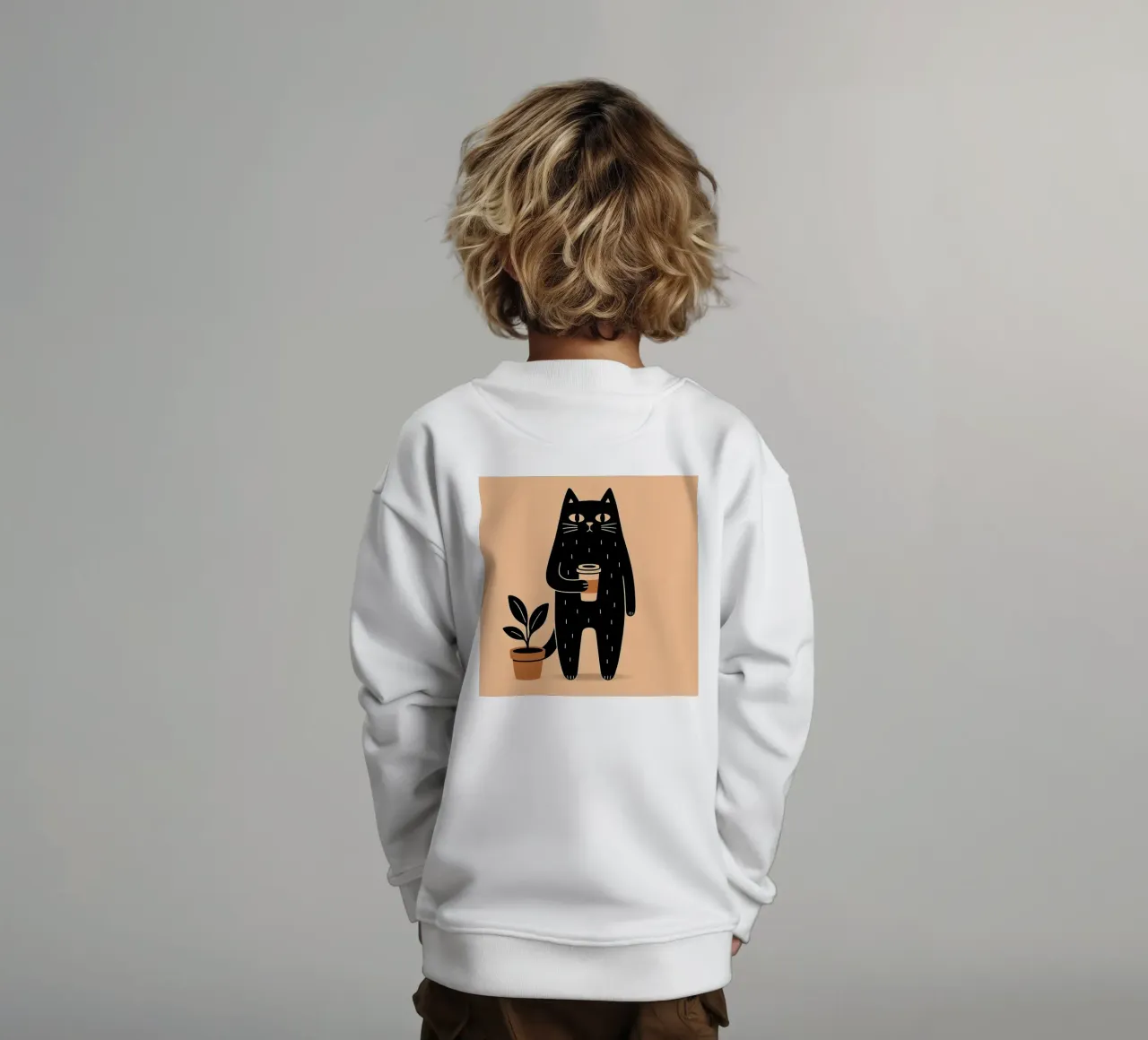 Caffè Meow-ning felpa bambino da KANESYAARTS