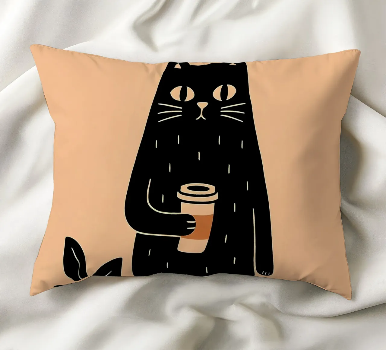 Caffè Meow-ning cuscino da KANESYAARTS