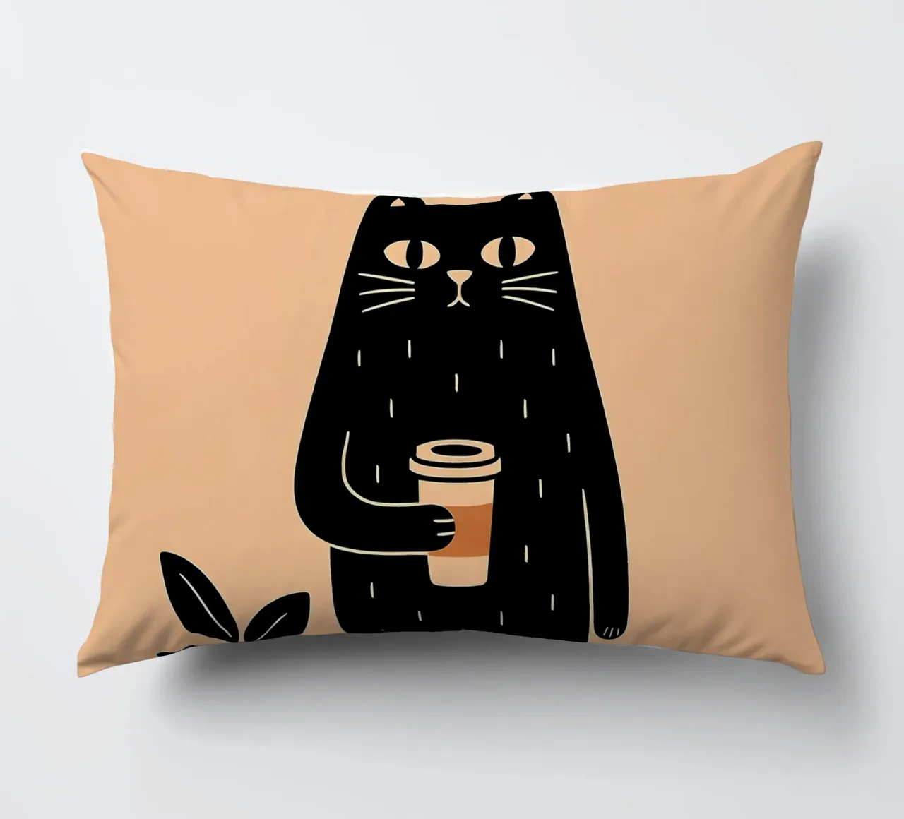 Caffè Meow-ning cuscino da KANESYAARTS