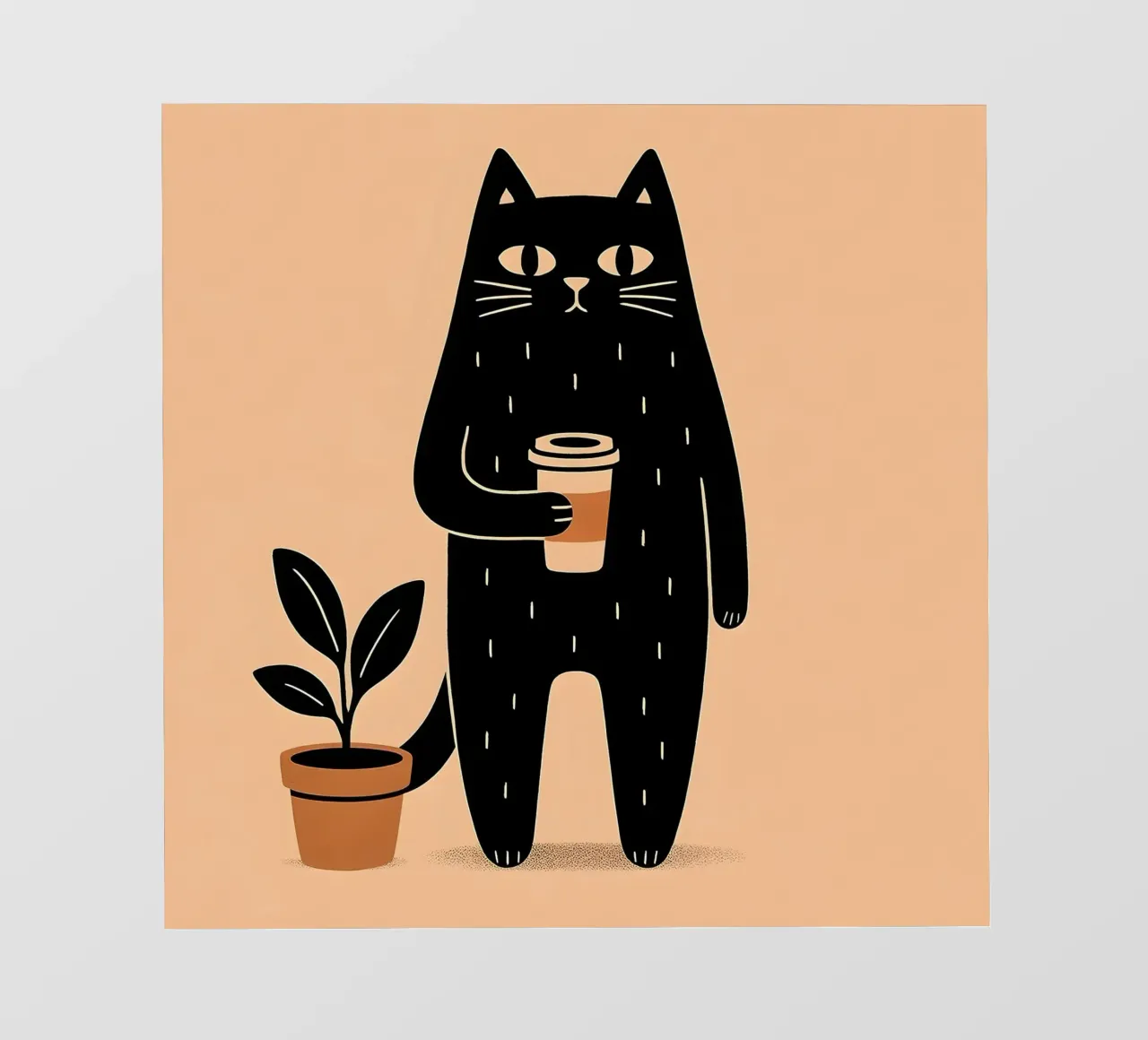 Caffè Meow-ning pellicola backlit da KANESYAARTS