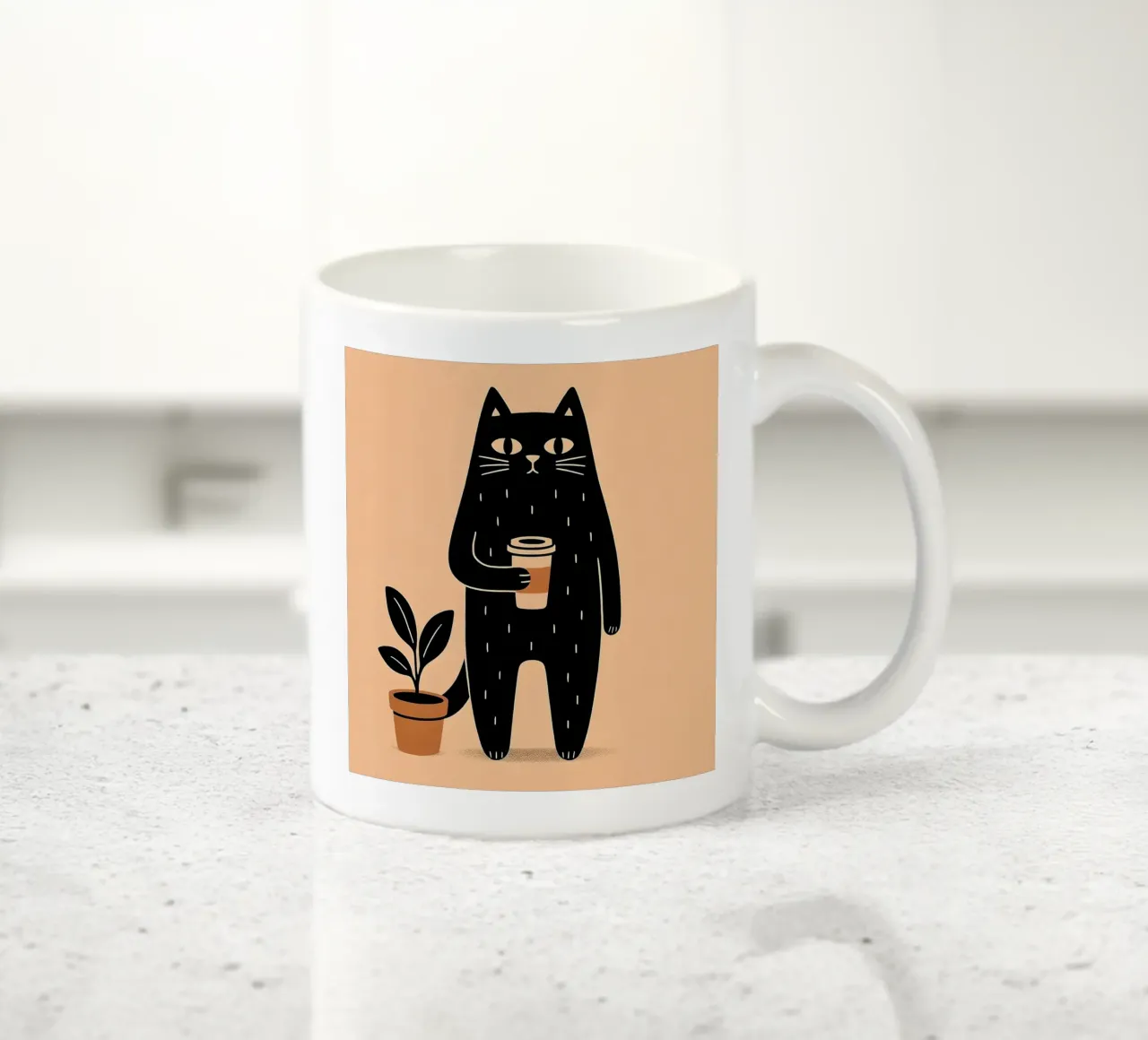 Caffè Meow-ning tazza in ceramica da KANESYAARTS