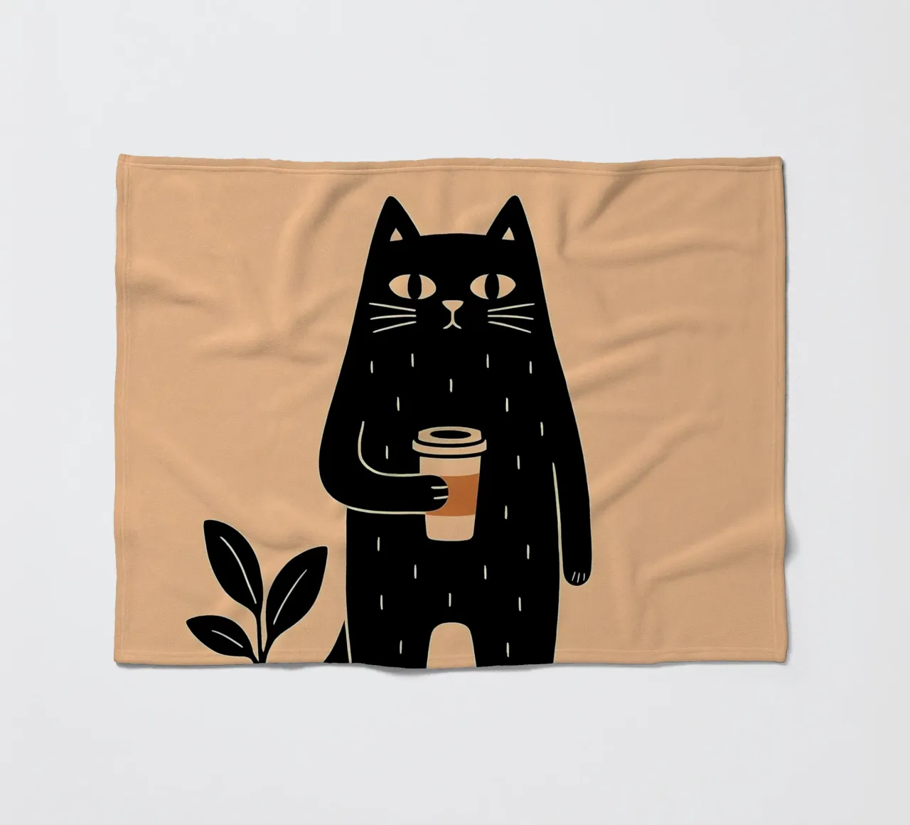 Caffè Meow-ning coperta in pile da KANESYAARTS