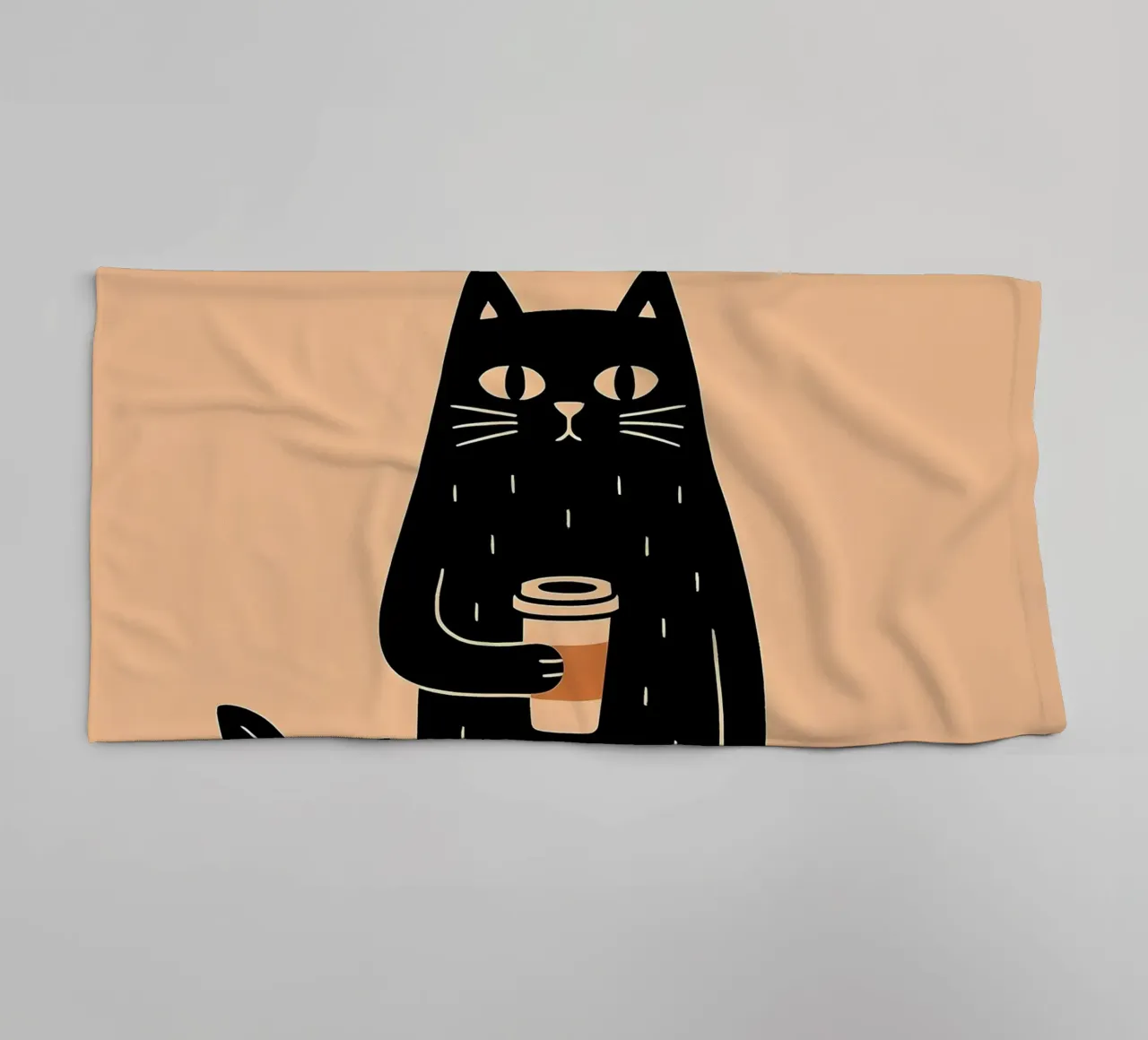 Caffè Meow-ning asciugamano da bagno da KANESYAARTS