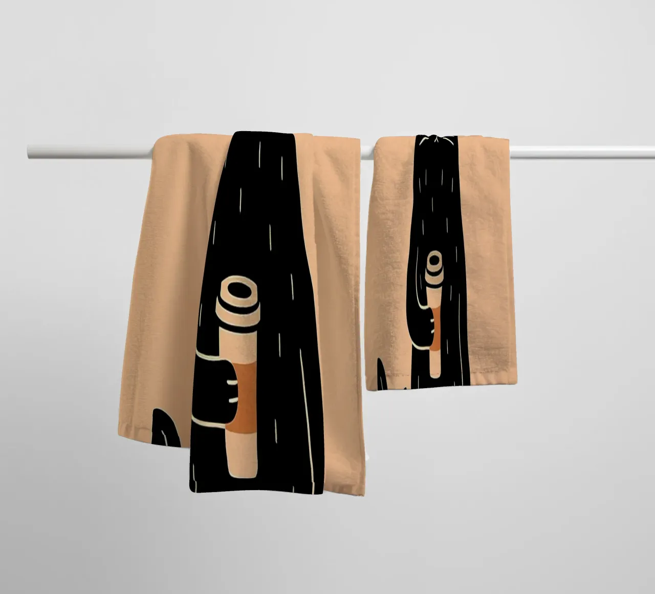 Caffè Meow-ning asciugamano da bagno da KANESYAARTS