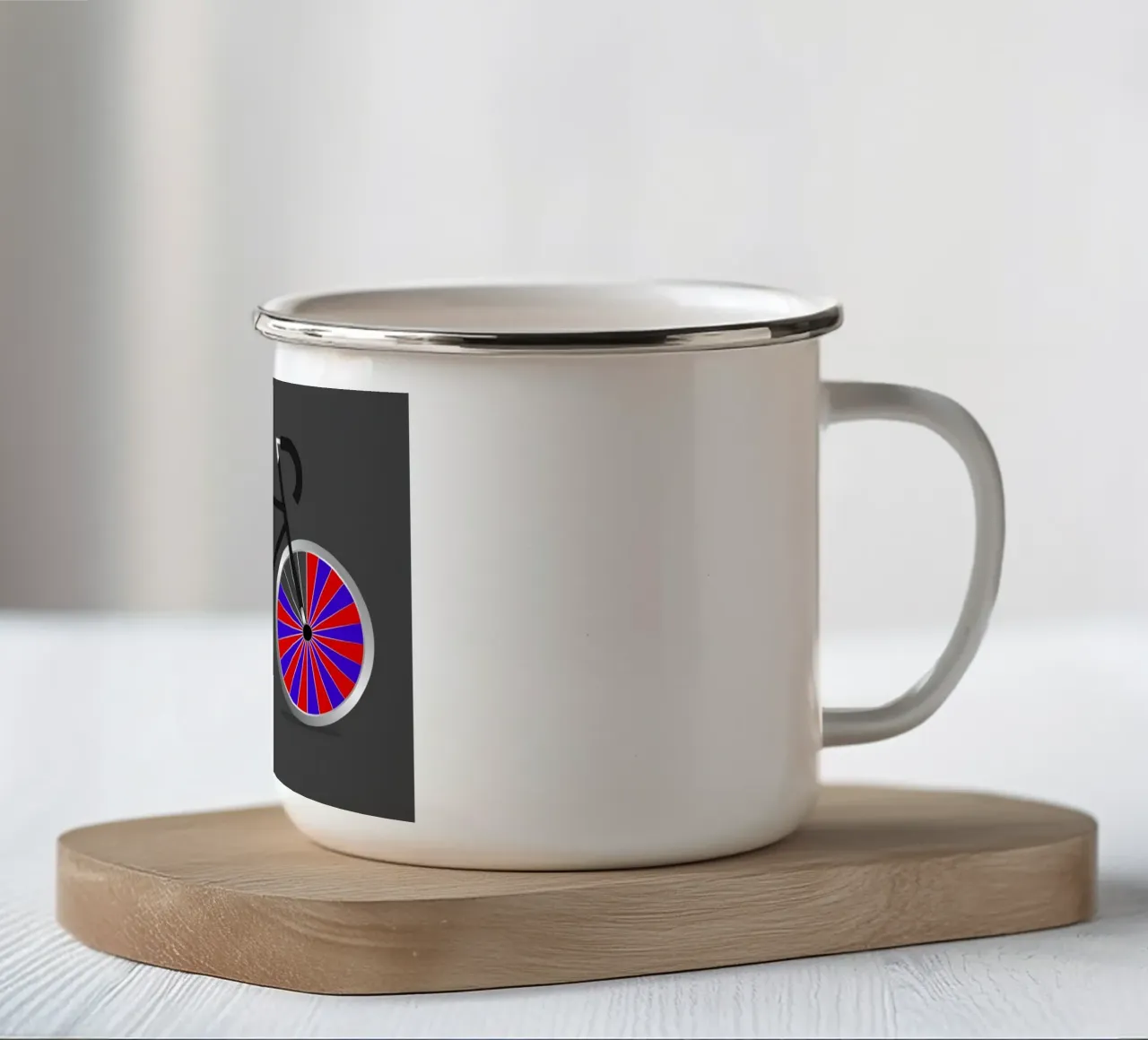 Illustrazione Fahrrad n. 4 tazza in smalto da BenCoStyle