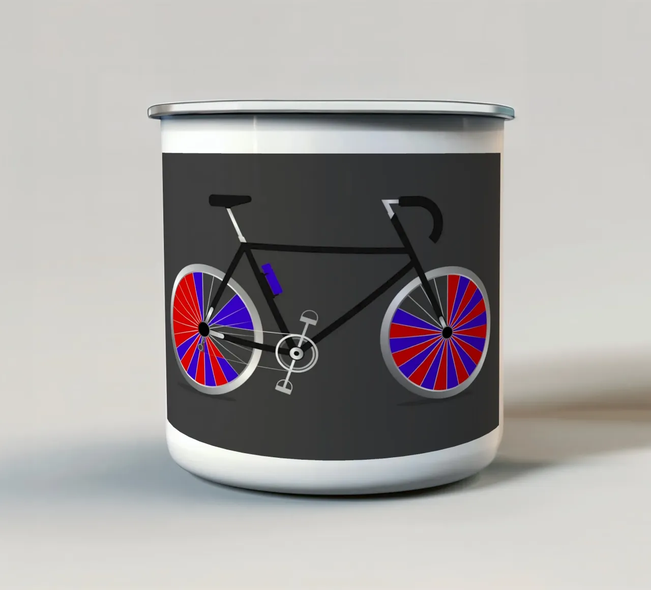 Illustrazione Fahrrad n. 4 tazza in smalto da BenCoStyle