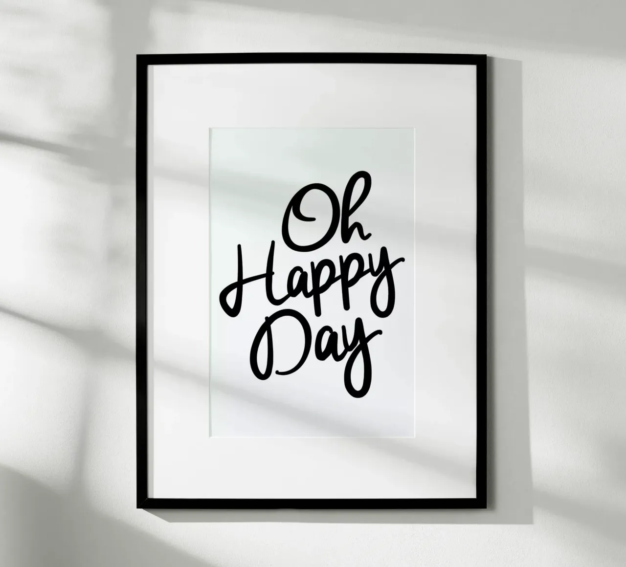 Happy Day poster con telaio in alluminio da Mottos by Sinan Saydik