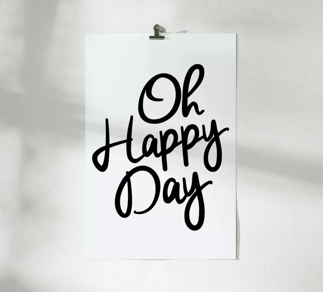 Happy Day poster con telaio in alluminio da Mottos by Sinan Saydik