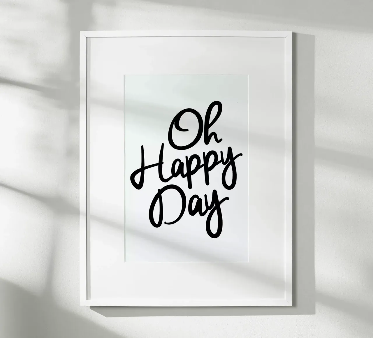 Happy Day poster con telaio in alluminio da Mottos by Sinan Saydik
