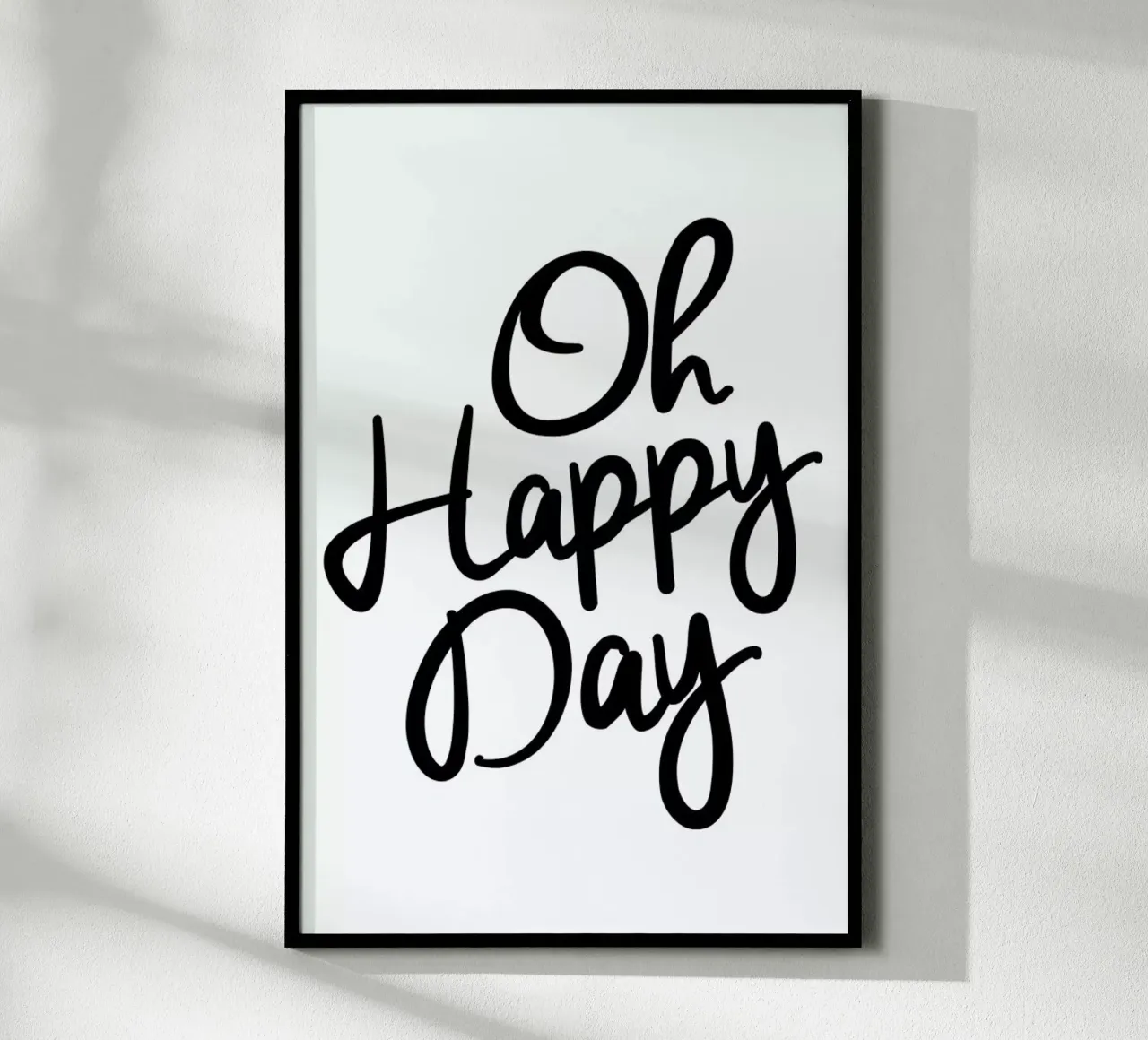 Happy Day poster con telaio in alluminio da Mottos by Sinan Saydik