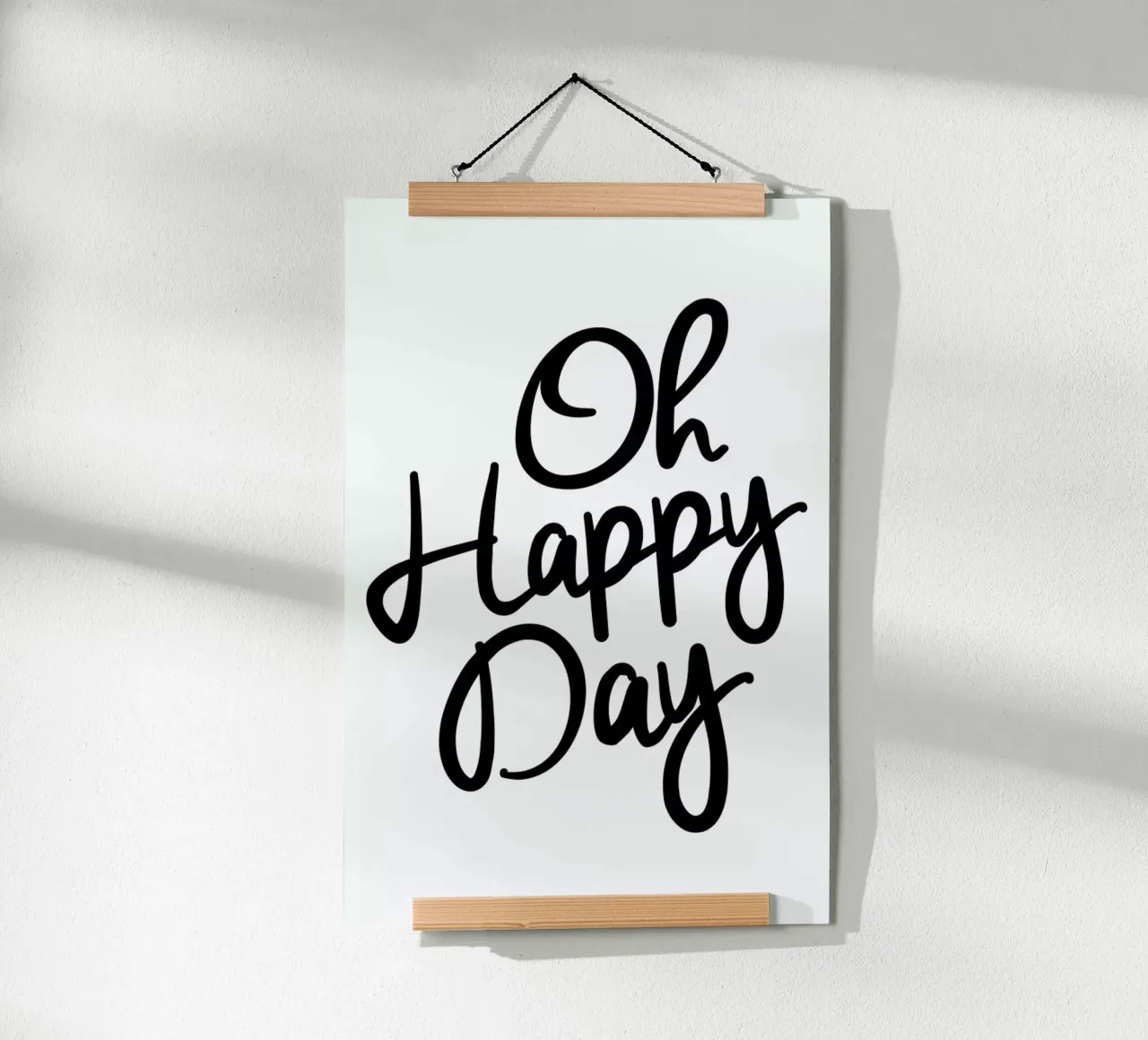 Happy Day poster con telaio in alluminio da Mottos by Sinan Saydik