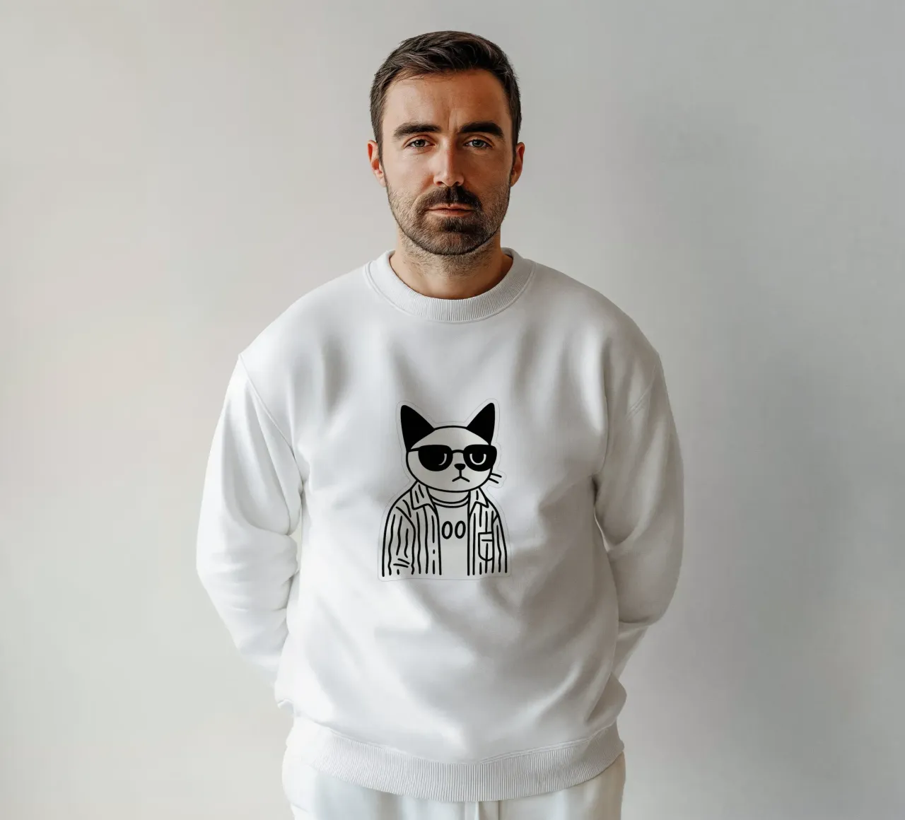 Chat Minimaliste felpa da Punk & Cute - Affiches & Stickers